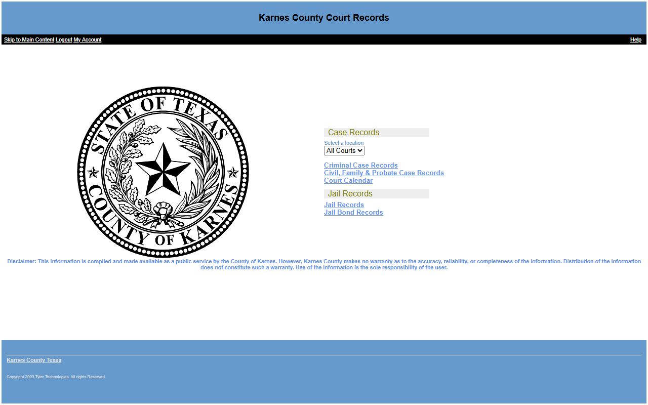 Karnes County inmate search Public Access portal