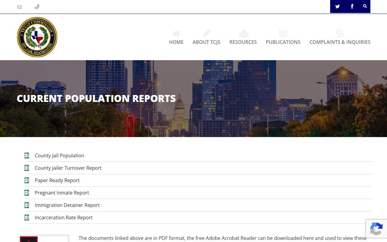 Karnes County inmate population TCJS report source